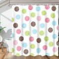 thumbnail image 1 of Colored Dots Shape Shower Curtain for Bathroom Shower Curtain Set with 12 Hooks Waterproof Fabric Bath Curtain for Bathtub Restroom Decor, 72 X 72 in, 1 of 6