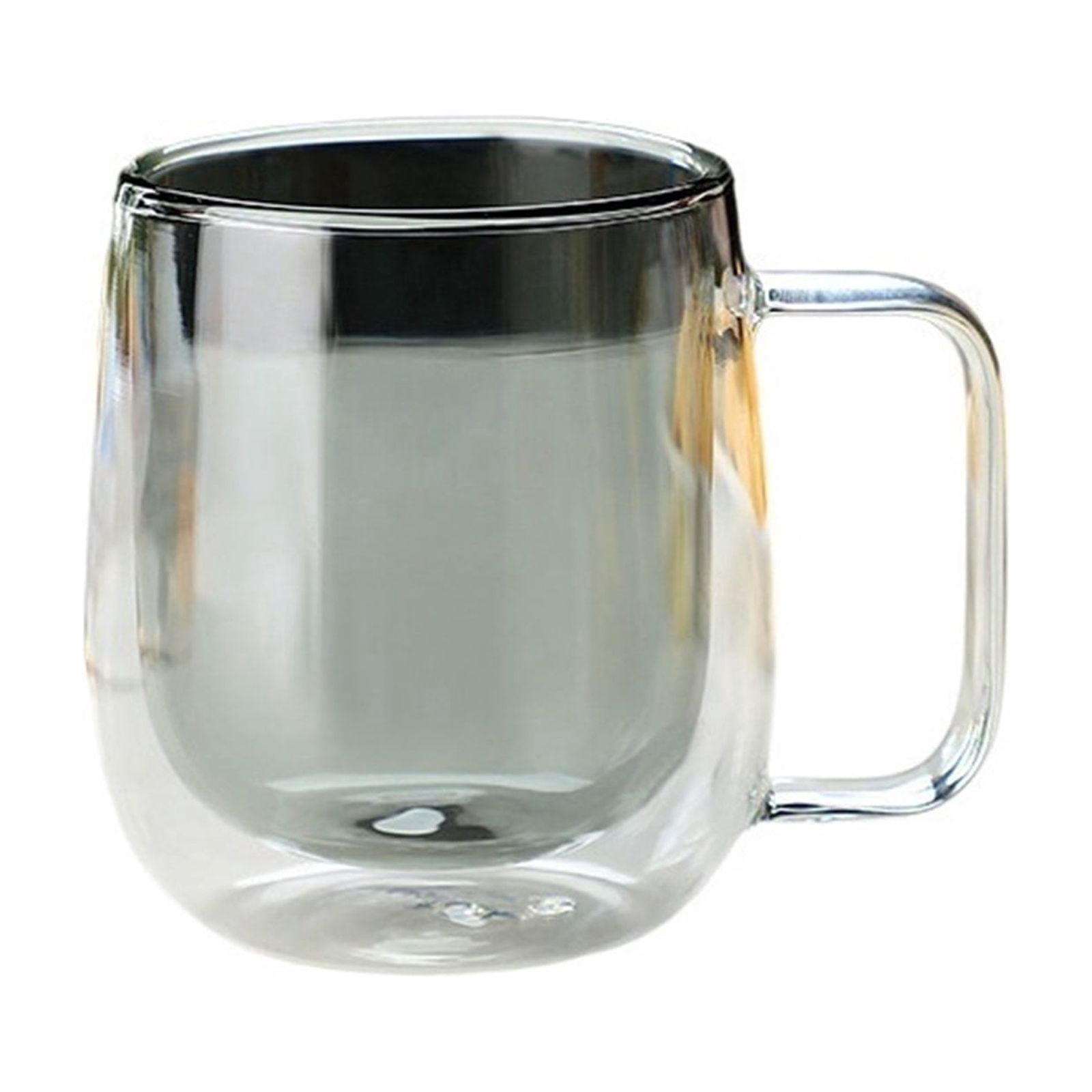 Colored Double Wall Glass Mugs 8.8oz Borosilicate Coffee Tea Cups Set ...