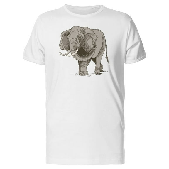 Colored Drawing Of An Elephant T-Shirt Men -Image by Shutterstock, Male Large