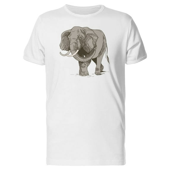 Colored Drawing Of An Elephant T-Shirt Men -Image by Shutterstock, Male Large