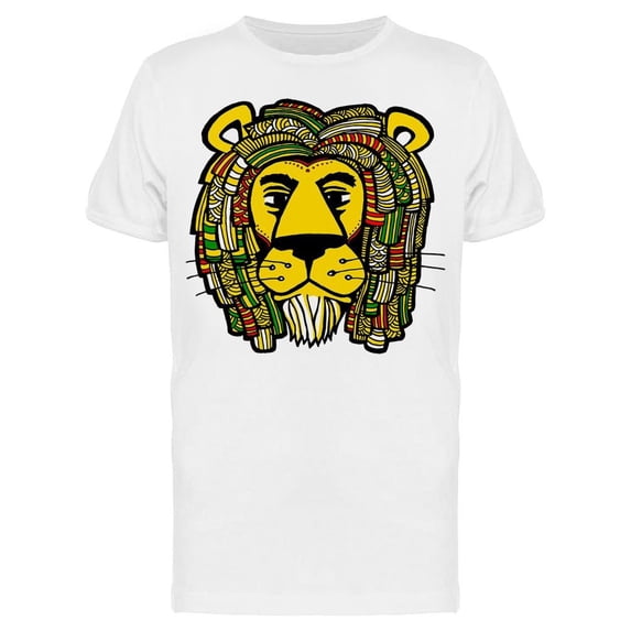 Colored Dreadlocks Lion Cool Tee Men's -Image by Shutterstock
