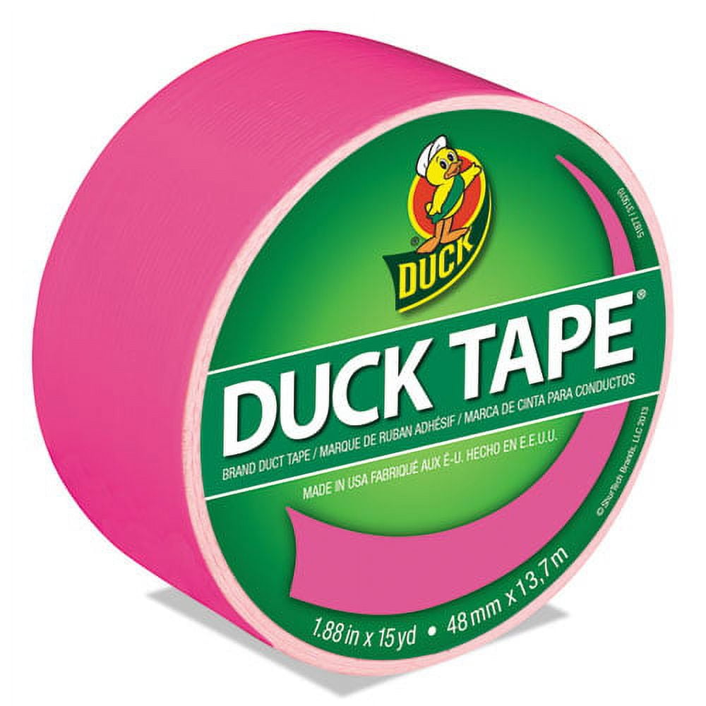 Colored Duct Tape, 3" Core, 1.88" X 15 Yds, Neon Pink | Bundle of 10 Rolls