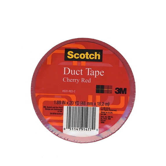 Colored Duct Tape red, 1.88 in. x 20 yd. roll (pack of 6)