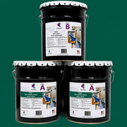 Colored Epoxies Cammo Green Epoxy Resin and Hardener Kit, 2:1 Mix Ratio, Garage Coatings, Flake Floors, Metallic Epoxy Flooring, Cammo Green, 15 Gallon Kit