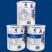 Colored Epoxies Dark Blue Epoxy Resin and Hardener Kit, 2:1 Mix Ratio, Garage Coatings, Flake Floors, Metallic Epoxy Flooring, Dark Blue, 3 Gallon Kit