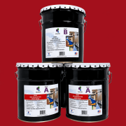 Colored Epoxies Mexican Red Epoxy Resin and Hardener Kit, 2:1 Mix Ratio, Garage Coatings, Flake Floors, Metallic Epoxy Flooring, Mexican Red, 15 Gallon Kit