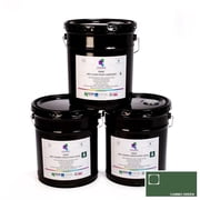 Colored Epoxies Cammo Green Epoxy Resin and Hardener Kit, 21 Mix Ratio, Garage Coatings, Flake Floors, Metallic Epoxy Flooring, Cammo Green, 15 Gallon Kit