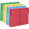 thumbnail image 1 of Colored Expanding File Wallet with Flap and Cord Closure, 2" Expansion, Letter Size, Assorted Colors, 50 per Box (77251), 1 of 7