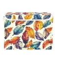 thumbnail image 1 of Colored Feathers Large Storage Bins with Linen Collapsible Lid Storage Box 16.7 x 12.6 x 11.8in, 1 of 7