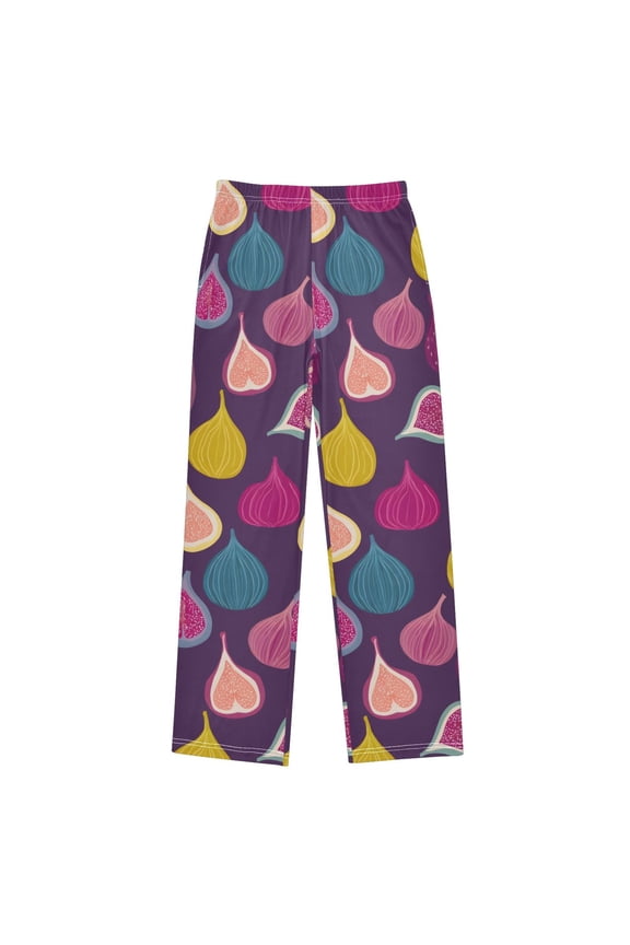 Colored Fig Pattern Pajama Pants Soft Lightweight Lounge Pants Bottoms Sleep Pants Warm Comfy