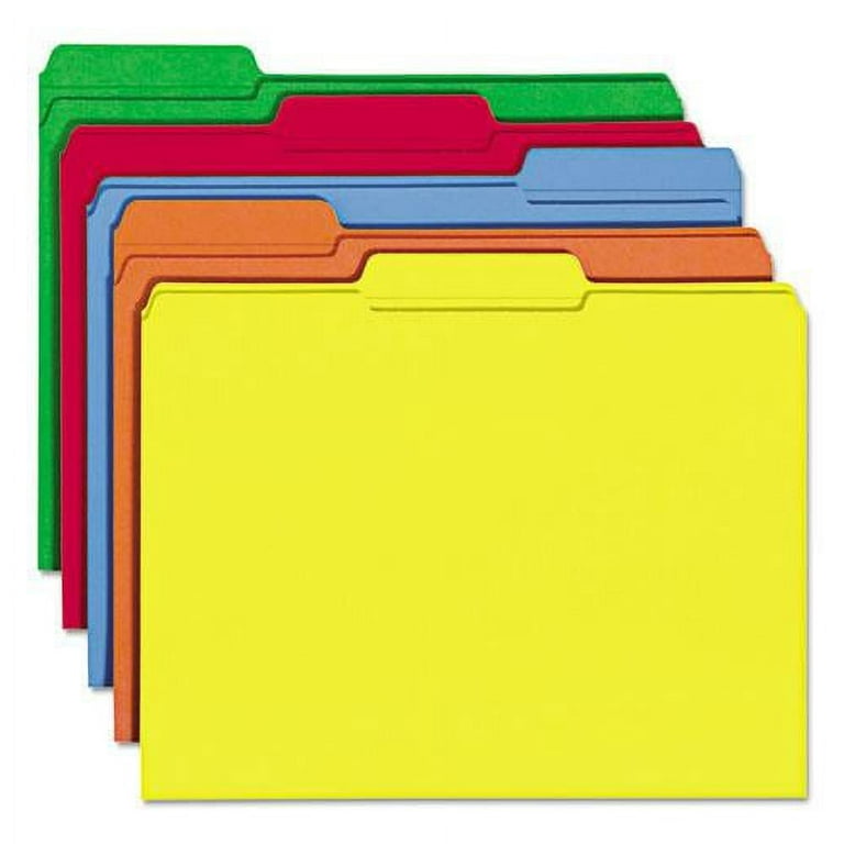 Colored File Folders, 1/3-Cut Tabs: Assorted, Letter Size, 0.75 Colored File Folders, 1/3-Cut Tabs: Assorted, Letter Size, 0.75