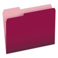thumbnail image 1 of Colored File Folders, 1/3-Cut Tabs: Assorted, Letter Size, Burgundy/Light Burgundy, 100/Box, 1 of 7