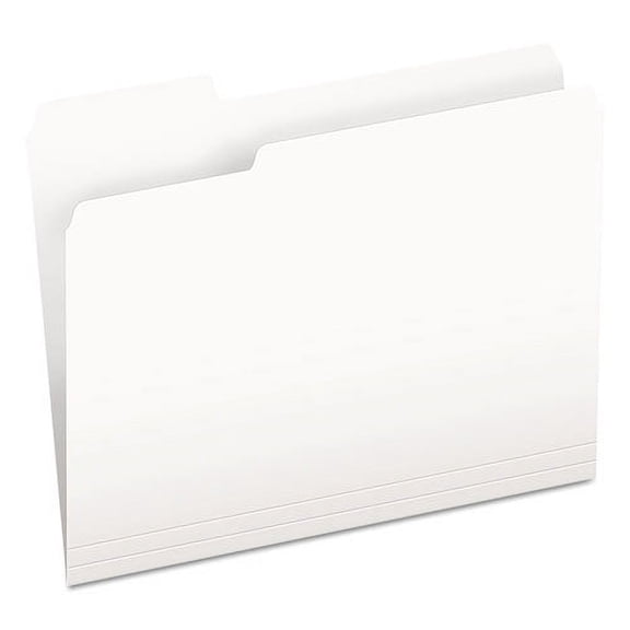 Colored File Folders, 1/3-Cut Tabs: Assorted, Letter Size, White, 100/Box | Bundle of 2 Boxes