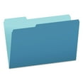 thumbnail image 1 of Pendaflex 153 1/3 BLU 1/3-Cut Tabs Assorted Legal Size Colored File Folders - Blue/Light Blue (100/Box), 1 of 4