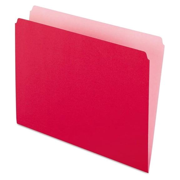 Colored File Folders, Red (PFX152RED), Letter