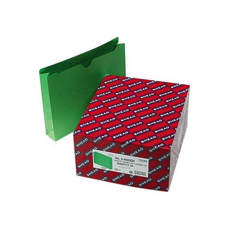 Colored File Jackets with Reinforced Double-Ply Tab, Straight Tab, Letter Size, Red, 50/Box Colored File Jackets with Reinforced Double-Ply Tab, Straight Tab, Letter Size, Red, 50/Box