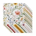 thumbnail image 1 of Colored Flower Cloth Napkins, Green Leaf Aesthetics Pastel Spring Plant Washable and Reusable Dinner Napkins Set of 8, Table Napkin for Kitchen Party Birthday Wedding Hotel Housewarming 20"x20", 1 of 8