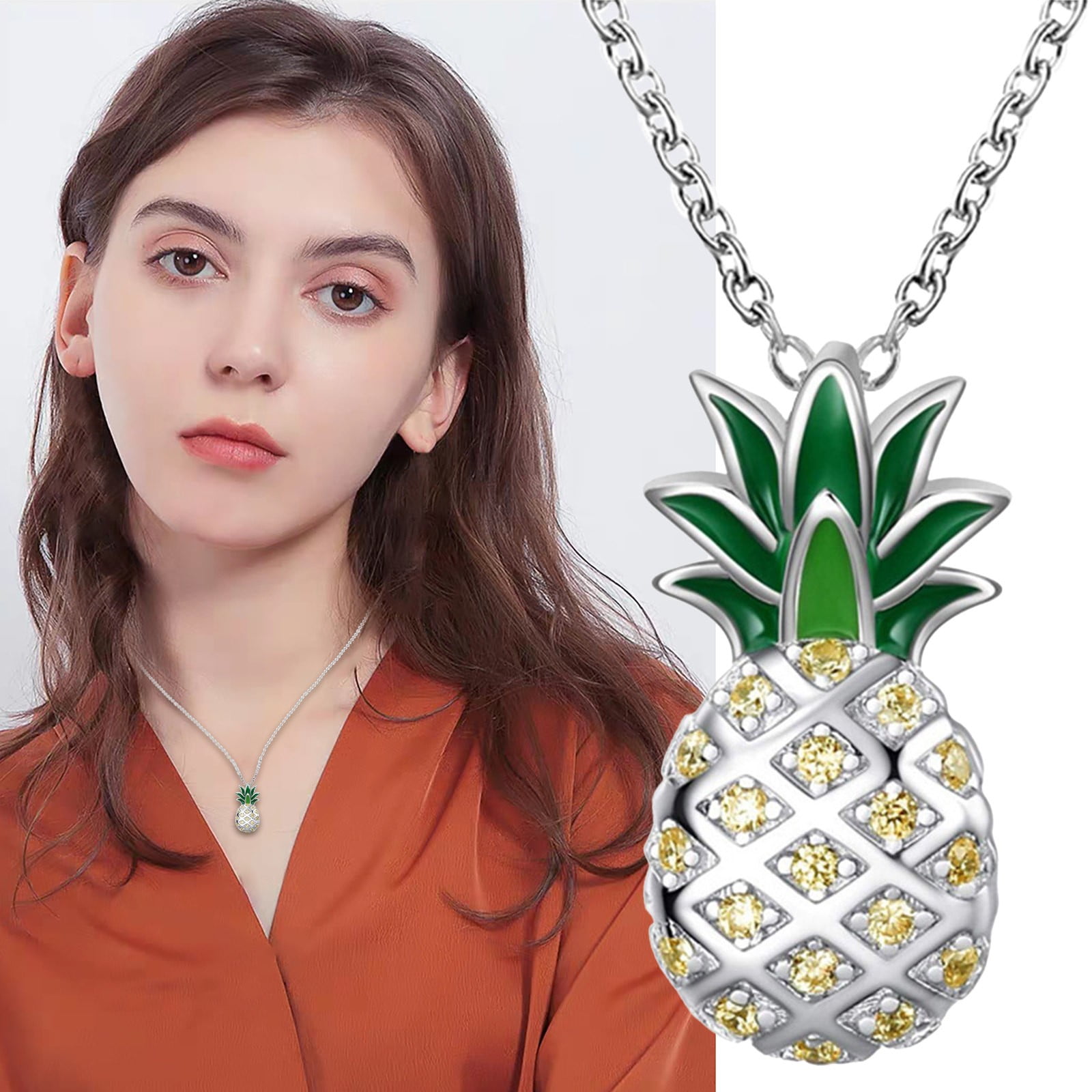 Gobwell necklace Fashion Cute Micro Set Moon Cat Pendant Necklace