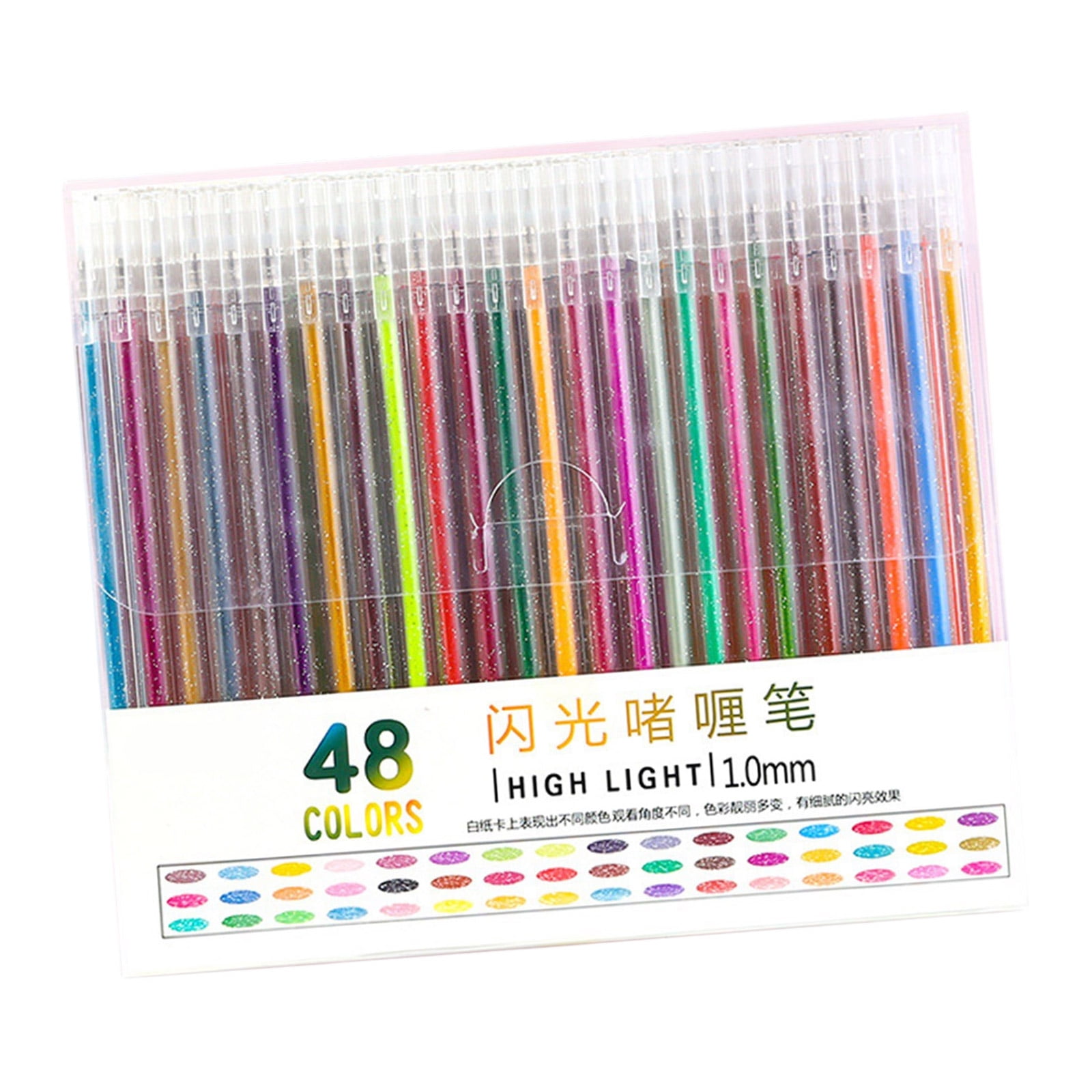 Colored Gel Marker for Coloring Journaling Drawing Glitters Gel Pen Multiple Color Glitters Pen for Making Card Craft