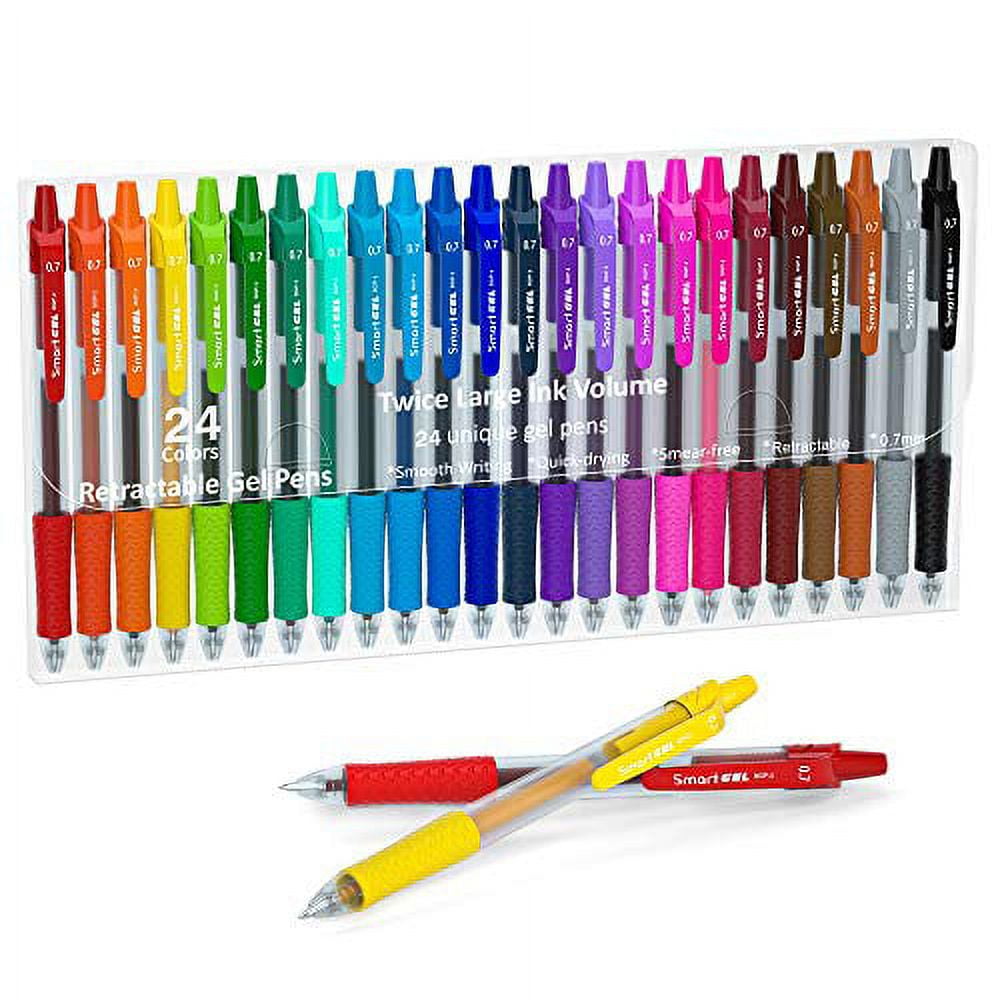 10 Bright Gel Pens in Plastic Wallet. Rainbow of Colours, Quality Fine Line  Pens. Back to School, Home, Office, Work, University, Journaling 