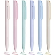 Colored Gel Pens Quick Dry Retractable Aesthetic Gel Ink Pen Smooth Writing Stationery  6pcs
