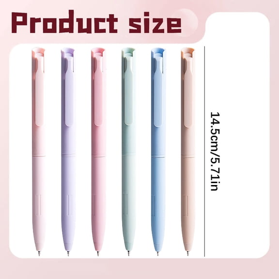 Colored Gel Pens for Note Taking, 2Pc Press-To-Active Coloring Pens Peach Pink, By TINGXIN