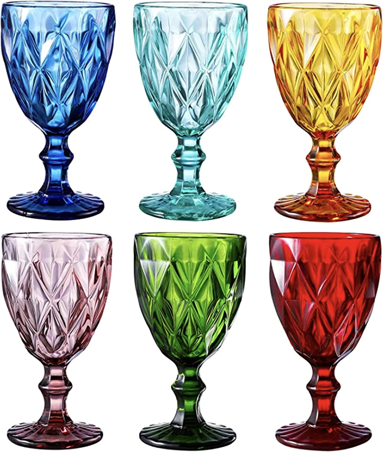 https://i5.walmartimages.com/seo/Colored-Glass-Drinkware-9-5-Ounce-Water-Glasses-Multi-Color-Diamond-Pattern-Set-of-6_7cac1fe4-e3a4-404e-8192-14d1c4f3a027.247a3e5346effa51d1855f203f4b3caf.jpeg