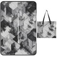 thumbnail image 1 of Colored Grid Geometry Outdoor Picnic Blanket, Foldable Waterproof Beach Mat, Portable Beach Blanket for Beach Camping, Hiking, Family Concerts, 1 of 8