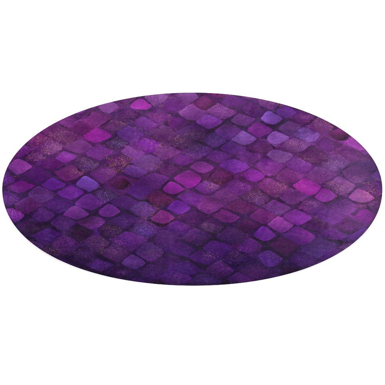 Colored Grid Geometry Rugs Trea Rugs Not-Slip Round Rugs Area Carpets ...