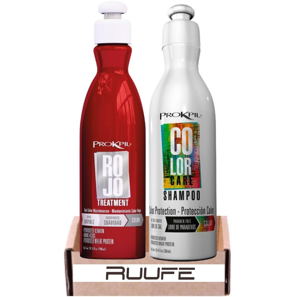 Colored Hair Treated Mask And Shampoo (2 Pack) Prokpil Tratamiento Rojo