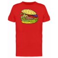 thumbnail image 1 of Colored Hand Drawn Burger T-Shirt Men -Image by Shutterstock, Male XX-Large, 1 of 2