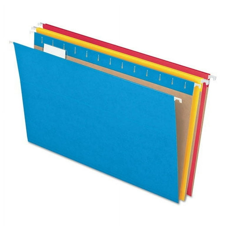 Colored Hanging Folders, Letter Size, 1/5-Cut Tabs, Five-Color Assortment, 25/Box Colored Hanging Folders, Letter Size, 1/5-Cut Tabs, Five-Color Assortment, 25/Box