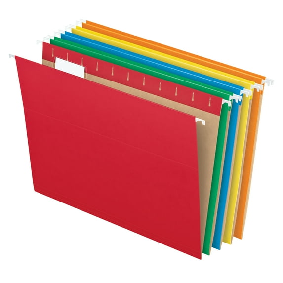 "Colored Hanging Folders, Letter Size, 1/5-Cut Tab, Assorted, 25/box | Bundle of 5 Boxes"