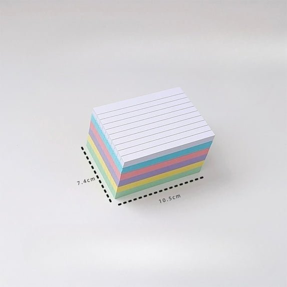 Colored Index Cards A7 - 300 Count Flash Cards for Studing,Note Cards Index Cards Ruled Colorful Notecards 6 Colors (50 Sheets Each)