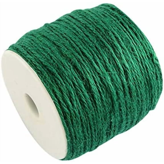 Colored Jute Cord Jute String Jute Twine 3-Ply Green 2mm for Jewelry Making about 109.36 yards(100m)/roll