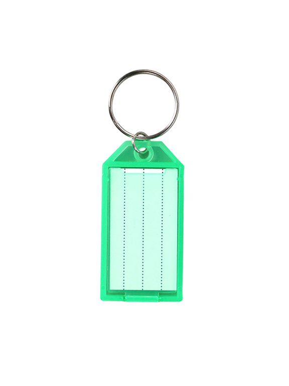Colored Key Double Loop Flip Design Blank Label Keychains For Hotel Room Item Classification Marking Craft Stationery