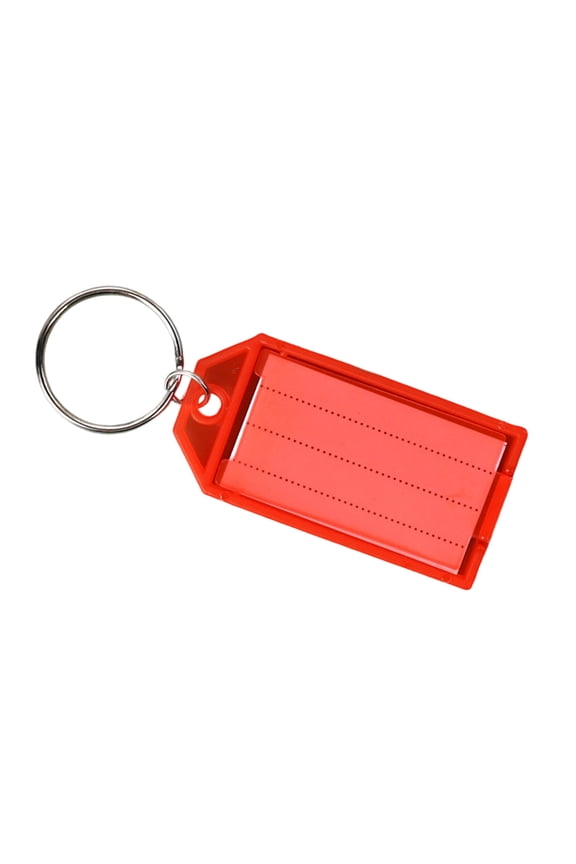 Colored Key Double Loop Flip Design Blank Label Keychains For Hotel Room Item Classification Marking