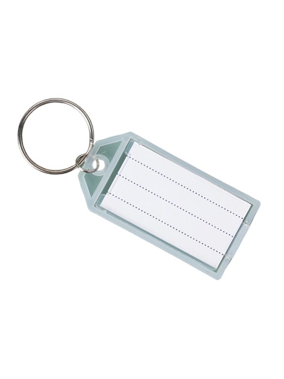 Colored Key Double Loop Flip Design Blank Label Keychains for Hotel Room Item Classification Marking Craft Stationery