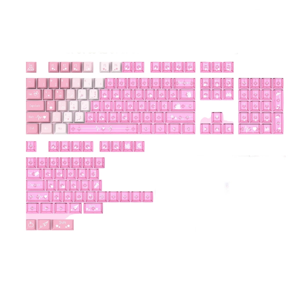 Colored Keycaps High Durability Sublimated Side Print for 61/64/68/82 Gaming Mechanical Keyboards Cap