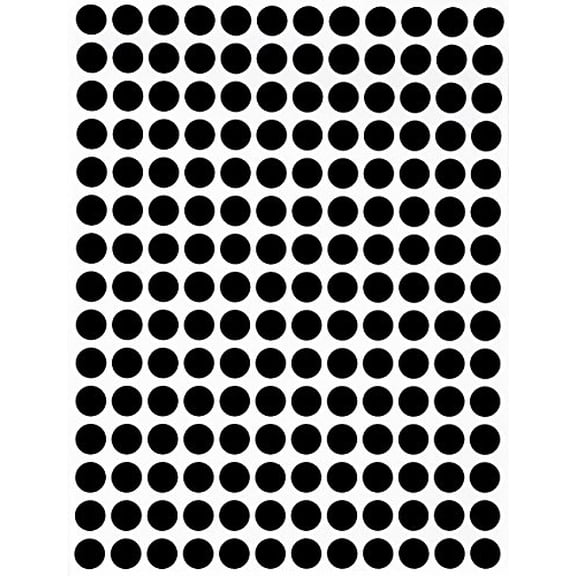 Colored Labels  inch 8mm 5/16-2700 Pack,Small Dot Stickers in Black