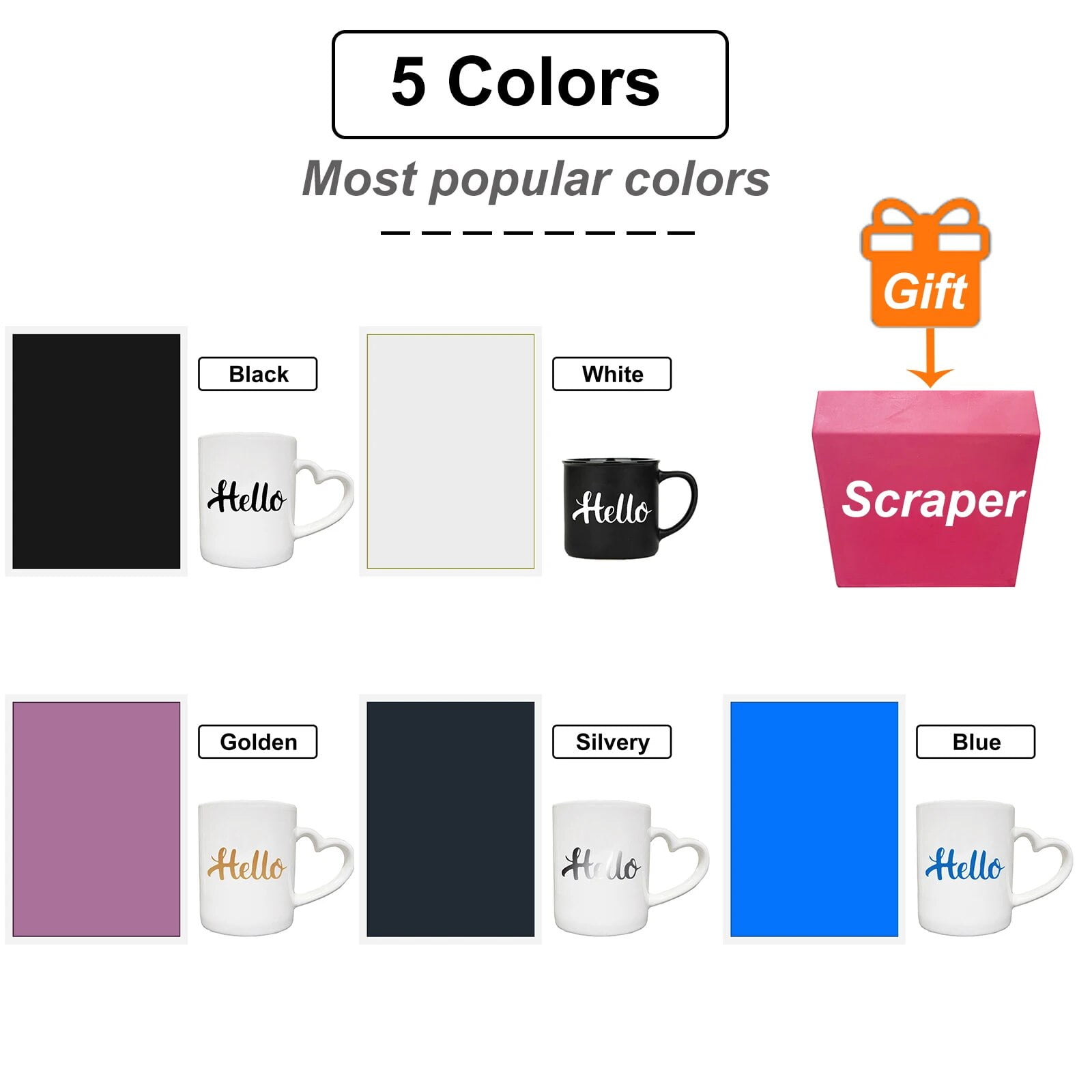 Colored Laser Engraving Marking Paper for CO2 Fiber UV Laser Engraver Machine Tools for Ceramics