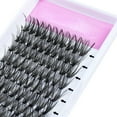 thumbnail image 1 of Colored Lash Clusters 40D Pink Individual Lashes D Curl Cluster Lashes Mixed Length Colored Lash Extensions Cluster Eyelash Extensions (Pink 40D-0.07D, 9-16mm), 1 of 10