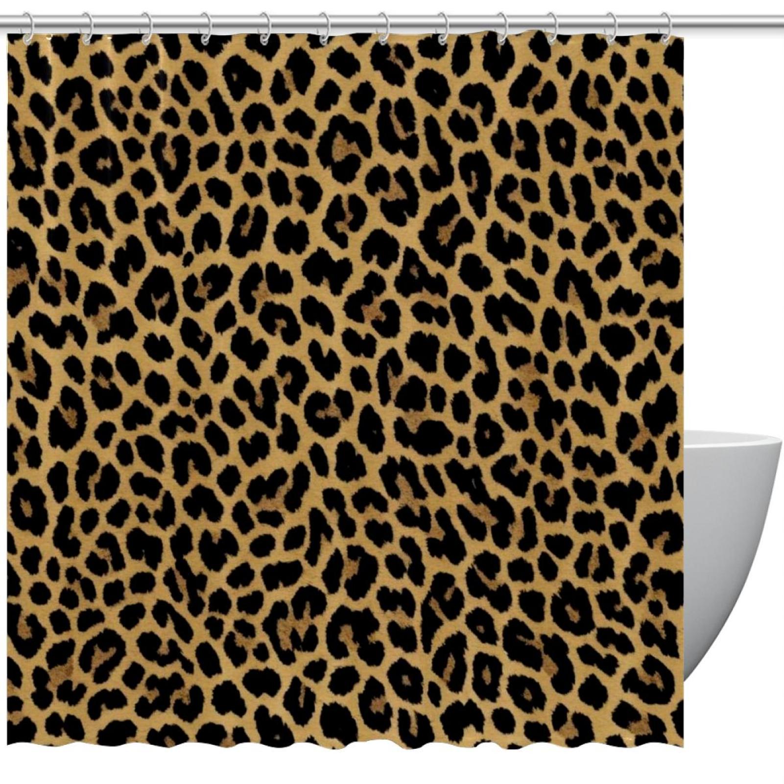 Colored Leopard Print Shower Curtain for Bathroom, Aesthetics Patterns ...