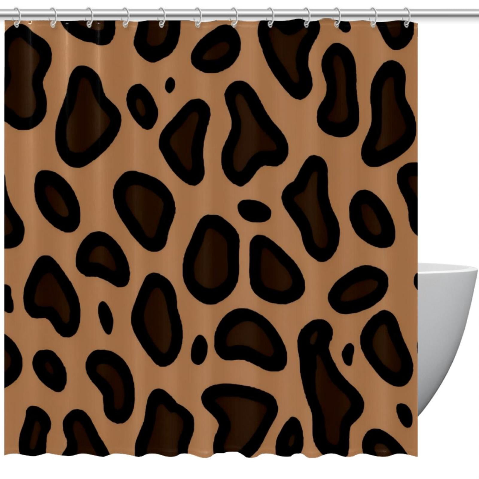 Colored Leopard Print Shower Curtain for Bathroom, Waterproof and ...
