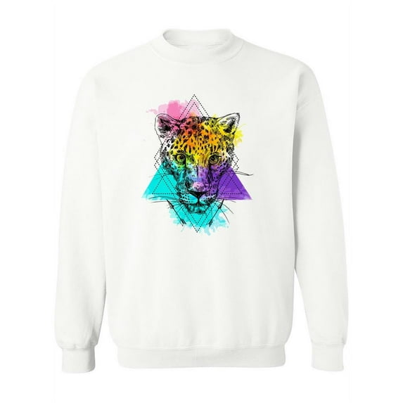 Colored Leopard Sweatshirt Women -Image by Shutterstock, Female Small