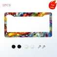 thumbnail image 1 of Colored License Plate Frame, Beautiful Aluminium for Car License Plate Cover Accessory Decorative 2 Holes and Screws Fits US Standard License Plates 12 x 6 Inches, 1 of 7