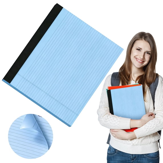 Colored Lined Notepad, Top Binding Legal Writing Pad Pastel, Color College Ruled Notebook, Tearable Lined Draft Sheets 30 Sheets Each Pad, Colored Writing Pads Legal Pad 1Pcs