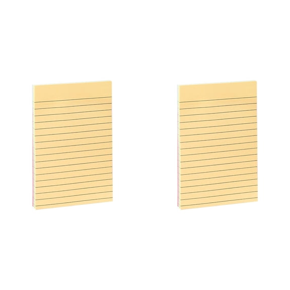Colored Lined Sticky Notes Adhesive Ruled Memo 4 Colors 100 Sheets Removable Notepadsfor Home Note Taking Reminders & Message Leaving, 2 Pack Lined Sticky Notes