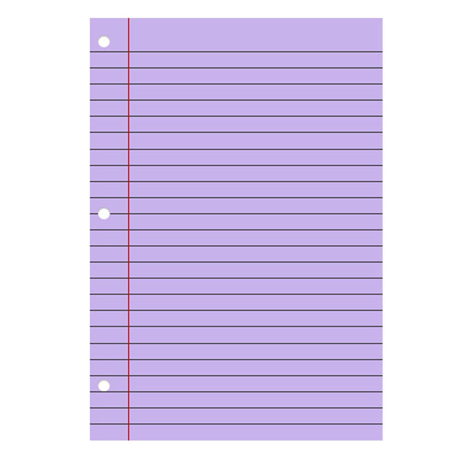 Colored Loose Leaf Paper,Wide Ruled Lined Notebook Refill Paper,College ...