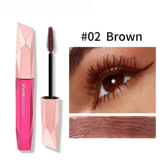 Colored Mascara With Long Lasting Sparkle Diamond, Brown Mascara, Mascara Volume and Length, Color Glitter Makeup Party Stage Use